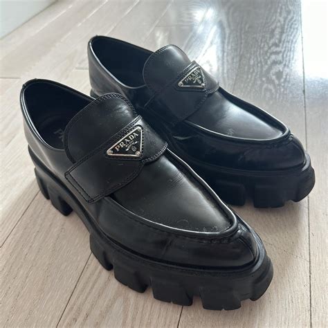 prada creepers replica|Prada monolith platform loafers.